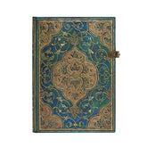 Paperblanks Turquoise Chronicles Midi Lined Hardcover Journal: Lined Midi
